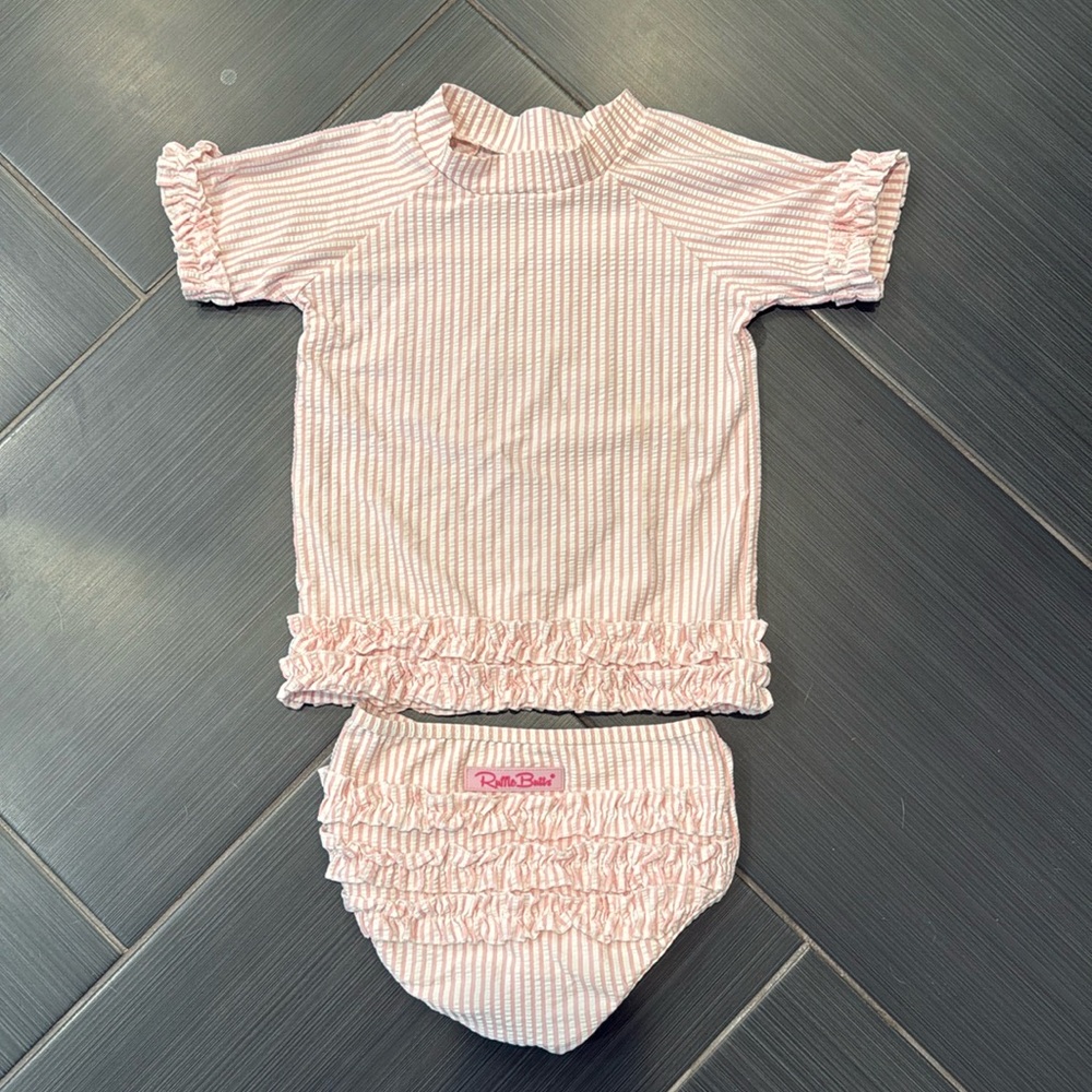 Ruffle Butts Rash Guard Bikini | Size 5